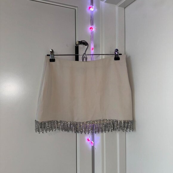 majorelle crystal fringe mini skirt - Picture 1 of 4